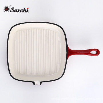 Enamel cast iron grill pan for morden kitchen